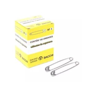 Alfinete Niquelado De Segurança nº 3 Com 10 unidades - Bacchi