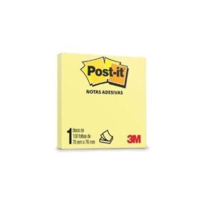 Bloco Post-it 654 (76x76) Amarelo 100  folhas  - 3M