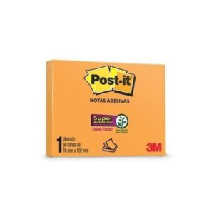Bloco Post-it 657 (76x102) Laranja Vital 90  folhas  - 3M