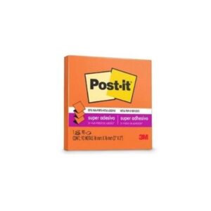 Bloco Post-it 654 (76x76) Laranja Vital 90  folhas  - 3M
