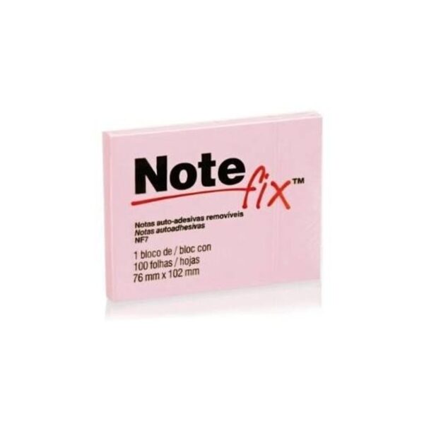 Bloco Notefix Rosa 76x102 100  folhas  - 3M