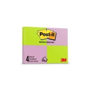 Bloco Post-it 653 (38x50) 2 Cores Neon 100  folhas  - 3M
