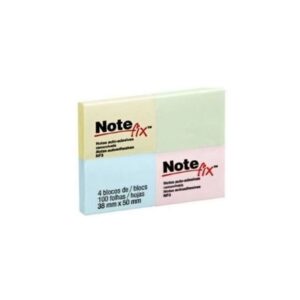 Bloco Notefix 38x50 4bl Cores 100  folhas  - 3M