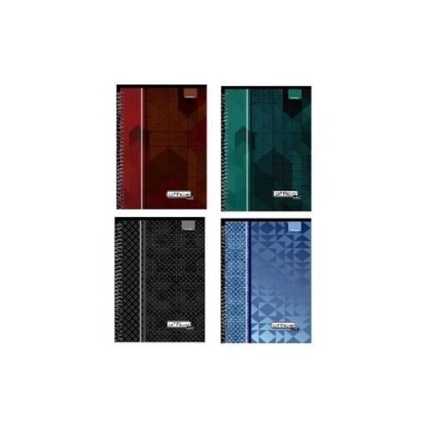 Caderno Capa Dura  Espiral 1/4 96 folhas Office Brimpress
