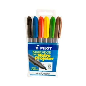 Caneta Retroprojetor 6 Cores 2.0 - Pilot