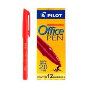 Caneta Hidrográfica Office Pen 2.0 Vermelha Pilot