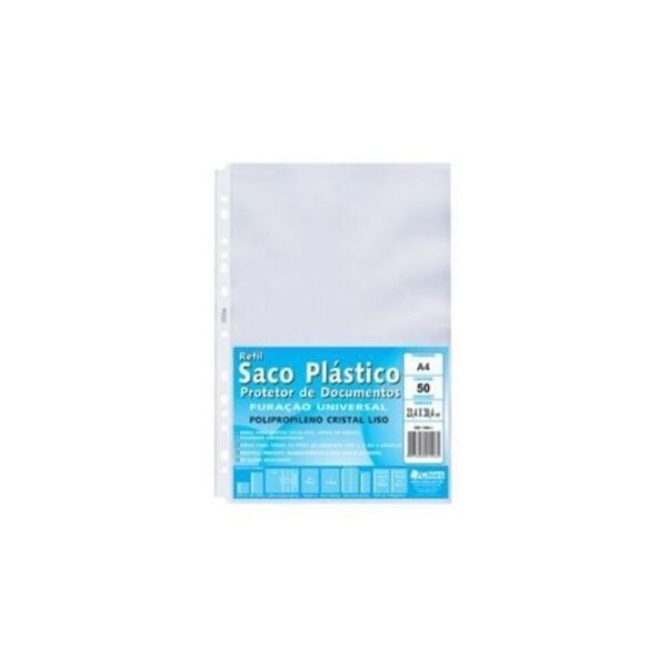 Envelope Plástico A4 13 Furos 0,05mm - 50 Unidades Chies