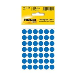 Etiqueta TP-12 Azul com 210 Unidades - Pimaco