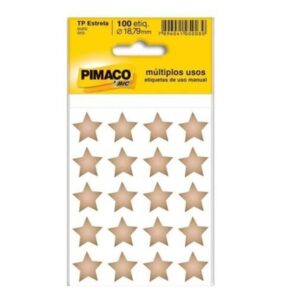 Etiqueta TP-Estrela Ouro com 100 Unidades - Pimaco