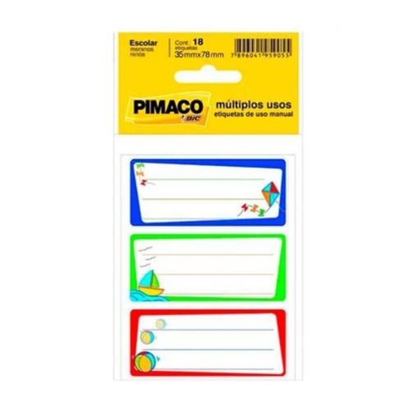 Etiqueta Escolar Meninos - Pimaco