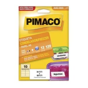 Etiqueta A5-Q3465 Congelador com 12  folhas  - Pimaco