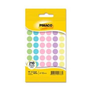 Etiqueta TP-12 Pastel Multicolorido - Pimaco