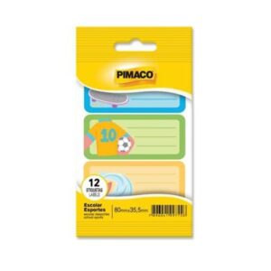 Etiqueta Escolar Esportes 80x35,5mm com 12 Unidades - Pimaco