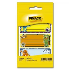 Etiqueta Escolar Monster 80x35,5mm com 12 Unidades - Pimaco
