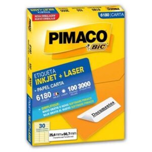 Etiqueta Laser 6180 com 3.000 Unidades - Pimaco