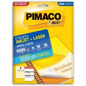 Etiqueta Laser 6085 com 10 Unidades - Pimaco
