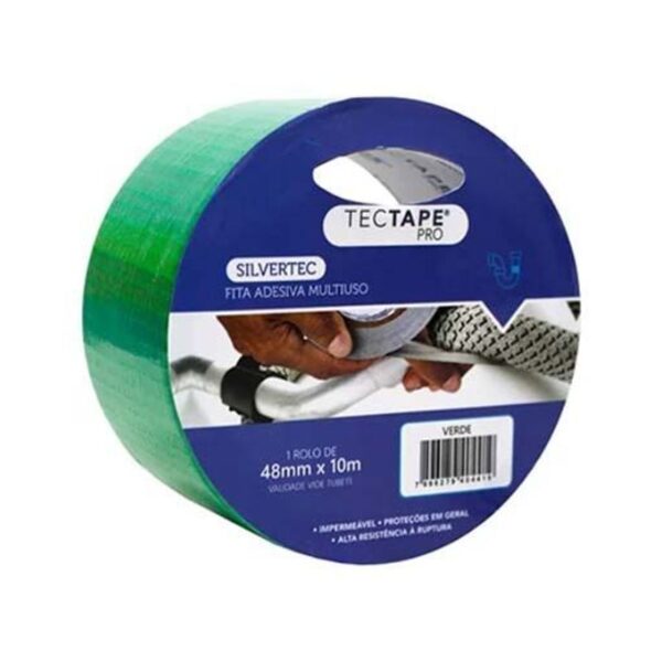 Fita Adesiva Multiuso 48mm x 10m Verde Tectape