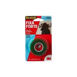 Fita Dupla Face Fixa Forte Transparente 12x2M 400g 3M