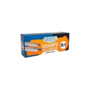 Grampo 26/6 Galvanizado com 5000 unidades - Brw