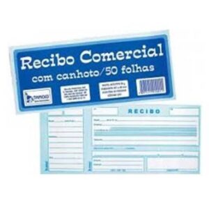 Recibo Comercial com Canhoto com 50 Folhas Tamoio