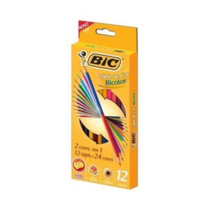 Lápis De Cor Bicolor 12 unidades 24 Cores - Bic