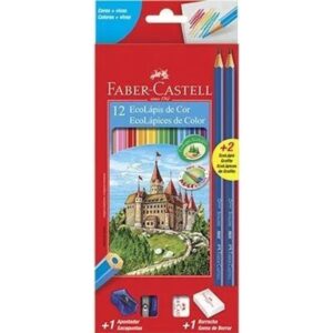 Lápis de Cor Sextavado 12 Cores Faber-Castell