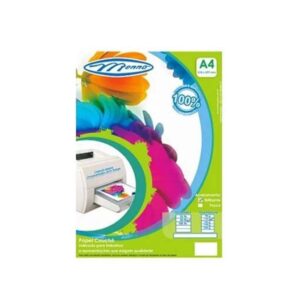 Papel Couchê Brilho A4 115g 50 Folhas - Menno