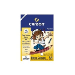 Bloco Desenho A4 Branco 20 folhas 140g Canson