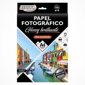 Papel Fotográfico A-4 180g Gloss com 50 folhas -  Brw