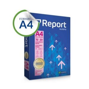 Papel Sulfite A4 75g Rosa Report 500 Folhas