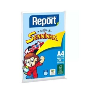 Papel Sulfite A4 75g Senninha Azul 100 Folhas