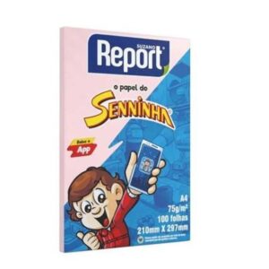 Papel Sulfite A4 75g Senninha Rosa 100 Folhas