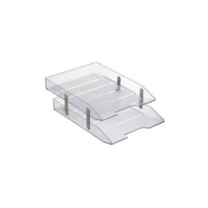 Papeleira De Acrílico Dupla Móvel Cristal -  Acrinil