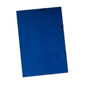 Pasta Plastificada com Aba e Elástico Azul - Polycart