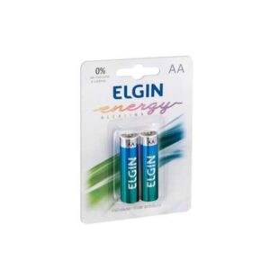 Pilha Alcalina Pequena AA com 2 Unidades - Elgin