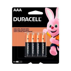 Pilha Alcalina Palito AAA com 8 Unidades - Duracell