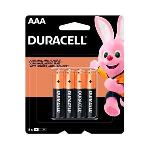 Pilha Alcalina Palito AAA com 8 Unidades - Duracell