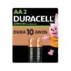 Pilha Recarregável AA 2500mAh com 2 Unidades - Duracell