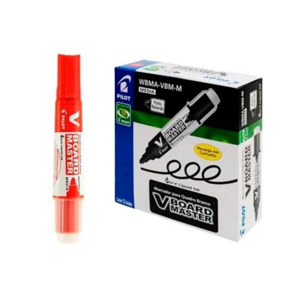 Marcador para Quadro Branco Recarregável Vermelho - Pilot WBMA