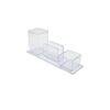 Trio Porta-Clips, Lápis, Lembrete Cristal - Acrimet