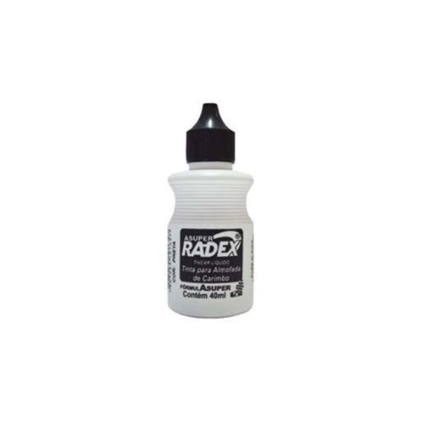 Tinta para Carimbo 40ml Preta - Radex