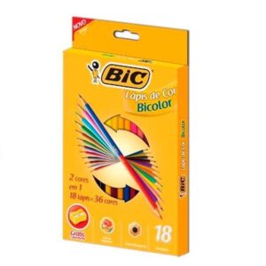 Lápis de Cor Bicolor com 18 Unidades - 36 Cores Bic