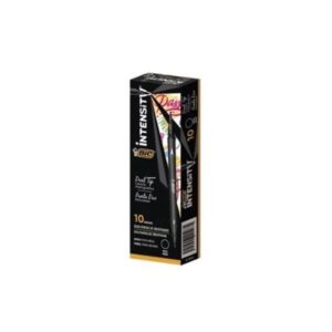 Caneta Hidrográfica Intensity Dual 1,0/2,5mm Preto com 10 unidades - Bic