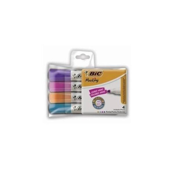 Pincel para Quadro Branco Fashion sortido com 4 unidades - Bic