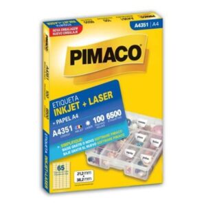 Etiqueta Laser A4351 com 6.500 Unidades - Pimaco