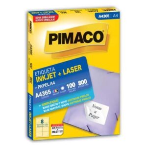 Etiqueta Laser A4365 com 800 Unidades - Pimaco