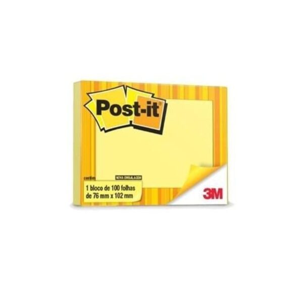Bloco Post-it 657 (76x102) Amarelo 100 folhas - 3M