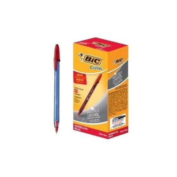 Caneta Esferográfica Bic Soft 1,2mm Vermelha 25 Unidades - Bic