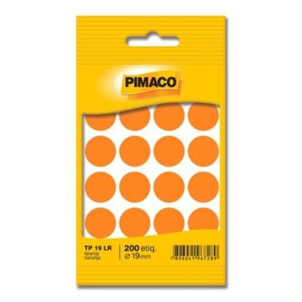 Etiqueta Tp-19 Laranja com 200 unidades - Pimaco