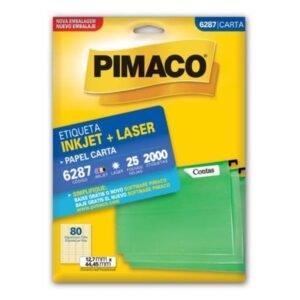 Etiqueta Laser 6287 com 2.000 Unidades - Pimaco